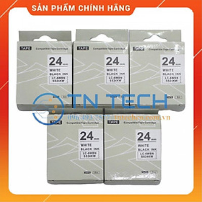 Nhãn in TEPRA - EPSON LC-7WBN (SS36KW) – Chữ đen nền trắng 36MM X 8M  - Dùng cho máy in nhãn TEPRA - EPSON [Hàng nhập khẩu]