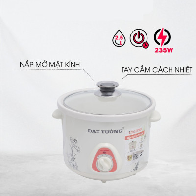 Nồi Kho Đa Năng Sứ Đạt Tường DTSC-2.5S 2,5L - Hàng Chính Hãng