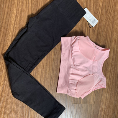 Set Bộ Quần Áo Tập Thể Thao Nữ Gồm Quần Dài Và Áo Bra