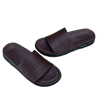 Dép Nam Da Bò HA NAM Đế Siêu Nhẹ Khâu Chỉ Toàn Bộ DNA22035