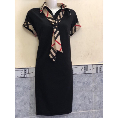 Đầm suông nữ thời trang công sở dạo phố màu đen mẫu 1