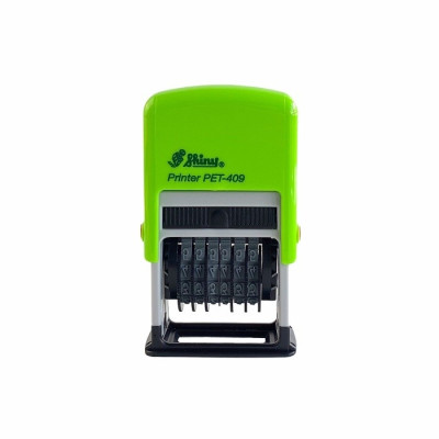 Dấu liền mực SHINY 6 Số Điều Chỉnh theo ý muốn Cao số 4mm
