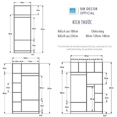 Tủ Quần Áo Phòng Ngủ Đơn Giản Màu Trắng Phối Vân Gỗ Sồi Thương Hiệu SIB Decor TA16