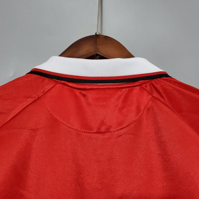 Áo Bóng Đá Retro Manchester United 1999 Dài Tay - Sân Nhà bản cao cấp vải Cotton Polyester