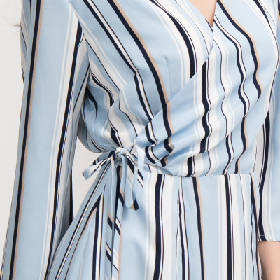 Đầm Mini Lụa Hàn Thời Trang Đắp Chéo Thắt Eo Maxivic, La Mộc - LM72128