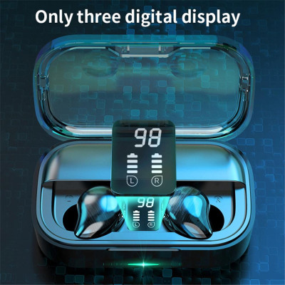 CINCATDY Tai Nghe Bluetooth V5.0 Earbuds Dock Sạc có Led Báo Pin Kép SE-10 - Hàng Nhập Khẩu