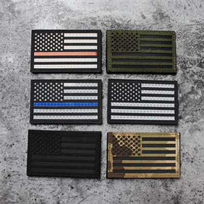 Patch phản quang cờ Mỹ dán quần áo_ba lô_túi xách