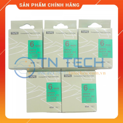 NHÃN IN TEPRA-EPSON LC-2GBP (SC6GW) – CHỮ ĐEN NỀN LÁ 6MM X 8M [Hàng nhập khẩu]