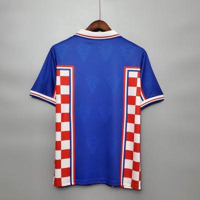 Áo Bóng Đá Retro Tuyển Croatia 1998 - Sân Khách bản cao cấp vải Cotton Polyester