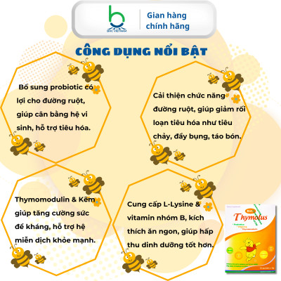 Men Vi Sinh Bio Thymolus Giúp Bé Ăn Ngon, Hỗ Trợ Tiêu Hóa, Tăng Cường Đề Kháng cho trẻ từ 6 tháng