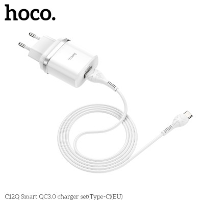 Bộ Sạc Nhanh C12Q TYPEC -Hàng Chính Hãng