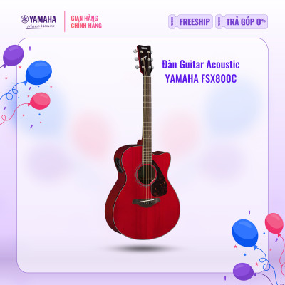 Đàn Guitar Acoustic YAMAHA FSX800C - Mặt đàn gỗ vân sam nguyên tấm, bảo hành chính hãng 12 tháng