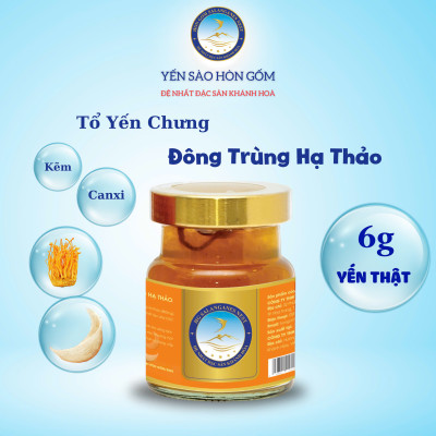 [Hộp 1 Hũ] Tổ Yến Sào Đông Trùng Hạ Thảo - Yến Sào Hòn Gốm Chính Hiệu Khánh Hòa - HGK NEST