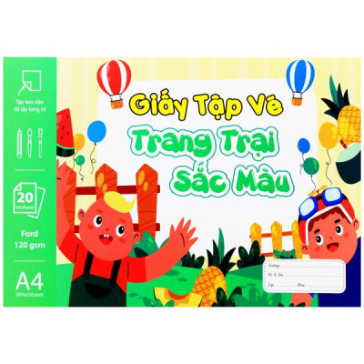 Tập Vẽ A4 - 40 Trang 120gsm - The Sun - Trang Trại Sắc Màu