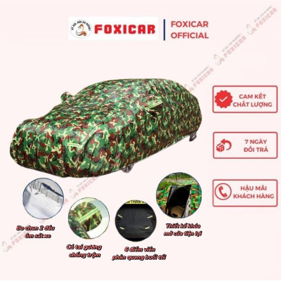 Bạt phủ xe ô tô vải Dù rằn ri chất liệu polyester siêu bền cao cấp chống xước,chống nắng,chống nước