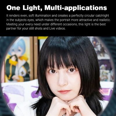 Godox LR120 12 inch LED Ring Light cho Studio,Nhiếp ảnh với Ánh sáng lấp đầy 3000K-6000K Nhiệt độ hai màu có thể điều chỉnh