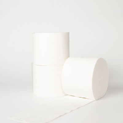 Giấy vệ sinh Ecotissue 3 lớp lốc 6 cuộn không lõi cao cấp mềm dai tự nhiên