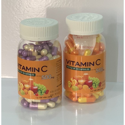 ￼VITAMIN  C  500mg Vinaphar - Tăng Tính Bền Thành Mạch , Tăng Sức Đề Kháng Cho Cơ Thề  (Chai 100v )