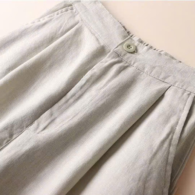Quần kiểu nữ ống rộng, chất liệu vải Đũi xước, mềm mịn, mặc mát, Quần Short nữ đẹp QT11  Nesa Shop