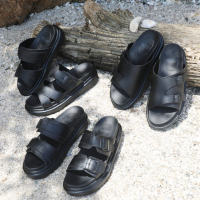 Dép Quai Ngang Domba Clever Màu Đen S-7511 (CLEVER - BLACK) Nam Nữ  - Dễ Phối Đồ