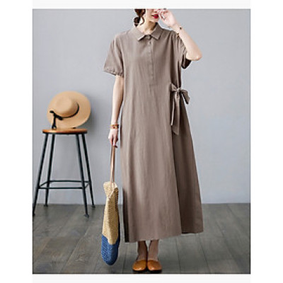 Đầm nữ polo phối cổ đức vải đũi mềm trẻ trung, sang chảnh da61