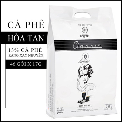 Cà Phê Trung Nguyên Legend Classic Hòa Tan – Bịch 50 Gói – Cà Phê Sữa Đậm Đà, Chuẩn Gu Việt