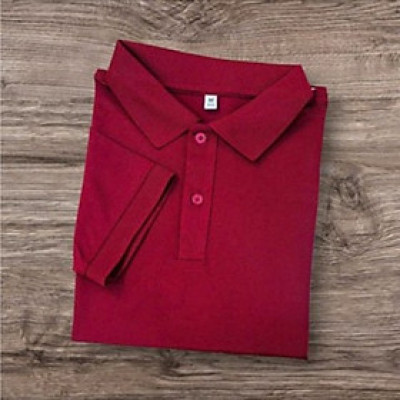 Áo Thun NAM- NỮ Cá Sấu 4 Chiều chất poly Đỏ Đô.