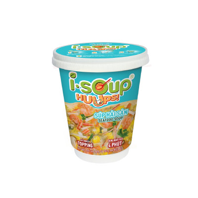 Súp Hải Sản Ăn Liền ISOUP HUUPS Hũ 14G - Súp Ăn Liền Sấy Thăng Hoa