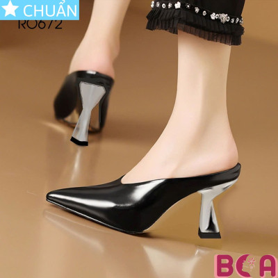 Giày Mules nữ cao gót 7 phân RO672 ROSATA tại BCASHOP thời thượng và tinh tế, mang lại vẻ đẹp thanh lịch và sang trọng
