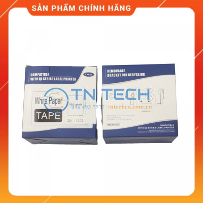 Giấy in Decal Brother DK-11209 - 29mm x 62mm x 800 nhãn - Chữ đen nền trắng - Dùng cho máy in BROTHER - QL [Hàng nhập khẩu]