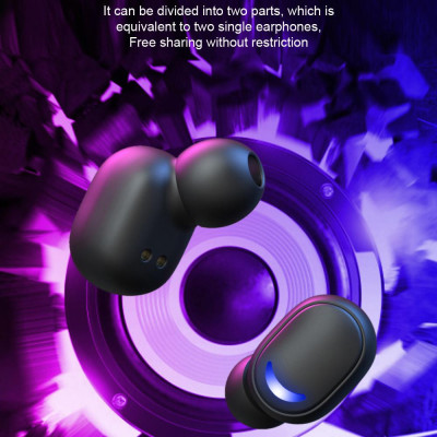 CINCATDY Tai Nghe Bluetooth True Wireless Headset Dock Sạc có Led Báo Pin Kép E10 - Hàng Nhập Khẩu