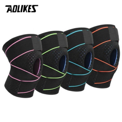 Đai bảo vệ đầu gối AOLIKES A-7908 lò xo đàn hồi trợ lực hỗ trợ dây chằng khớp gối sport knee pad