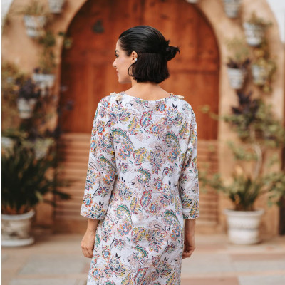 Đầm Boho Phối Ren Cotton Isla Bonita