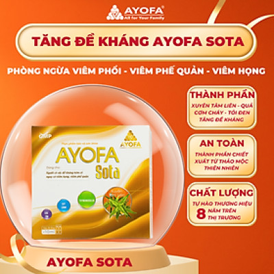 Bảo Vệ Hô Hấp Ayofa Sota Tăng Đề Kháng, Bổ Phổi Ngăn Ngừa Viêm Họng Hết Ho, Đờm Dai Dẳng