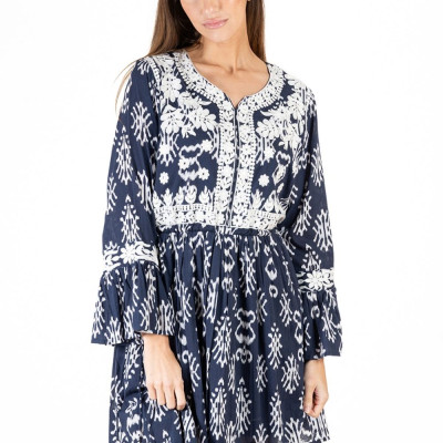 Đầm Boho Phối Ren Cotton Isla Bonita