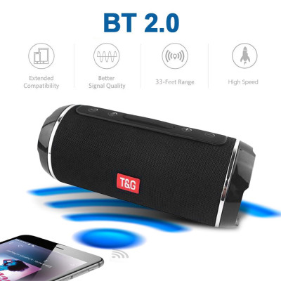  Loa Bluetooth không dây di động 10W âm thanh nổi ngoài trời U Disk TF Đầu đọc thẻ T&G 116 