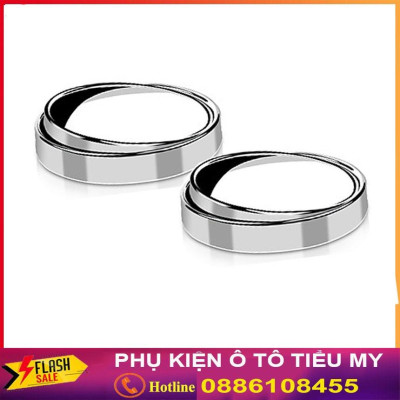 bộ 2 gương cầu lồi xoá điểm mù có viền bao - gương cầu 360 độ gắn ô tô xe máy