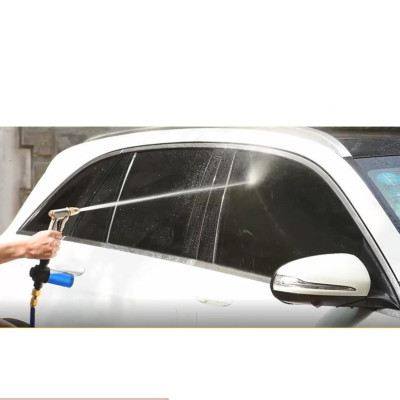  Bộ dây vòi xịt nước rửa xe, tưới cây . tăng áp 3 lần, loại 20m 206701-3 đầu đồng,cút,nối đen+ tặng đai