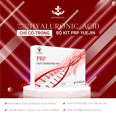 10 Bộ Kit PRP Matrix Yuejin - Hàng cty 18 món, bộ Kit tách huyết tương giàu tiểu cầu, có sẵn chất hoạt hóa