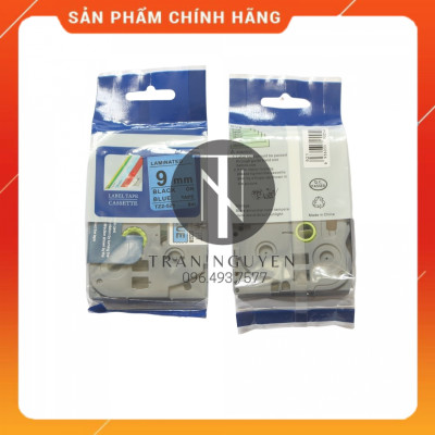 [Combo 3 hộp] Nhãn In đa lớp Tz2-521 - Đen nền Dương 9mm x 8m - Hàng nhập khẩu