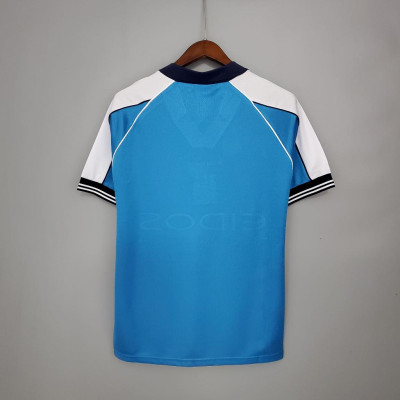 Áo Bóng Đá Retro Manchester City 1999 - Sân Nhà bản cao cấp vải Cotton Polyester