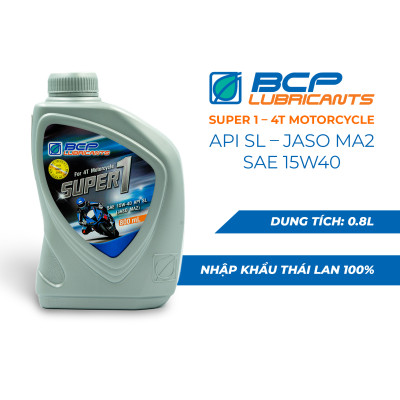 Combo Dầu Nhớt Xe Máy 15W40 0.8L + Phụ Gia Làm Sạch Buồng Đốt S-Ultra Nhập Khẩu Thái Lan