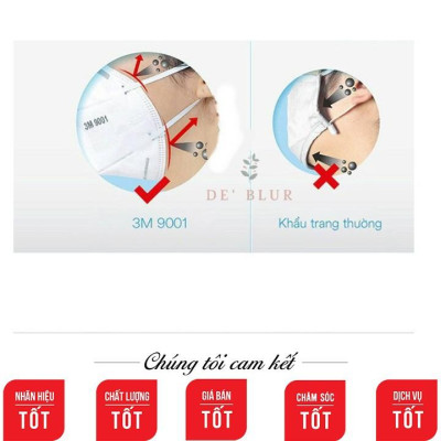 Khẩu Trang 3M 9001 Lọc 90% Bụi Mịn PM2.5 & Khí Thải Chuẩn N90