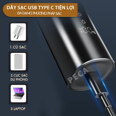 Máy cạo râu khô và ướt KEMEI KM-T87 chống thấm nước IPX7 công suất 5W sạc USB - Chính hãng