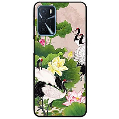 Ốp lưng dành cho Oppo A16 mẫu Sen Và Hạc