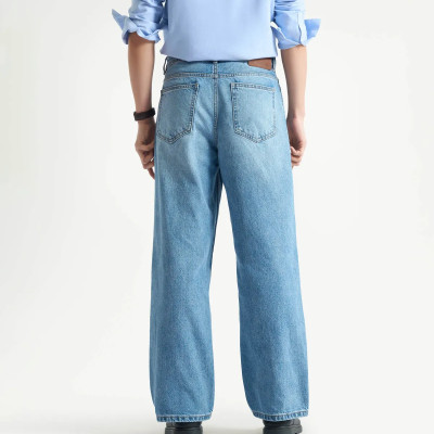 Quần jean nam RT form Straight màu Xanh wash sáng ( form suông) - ROUTINE 10F24DPA012 | ROUTINE CÀ MAU