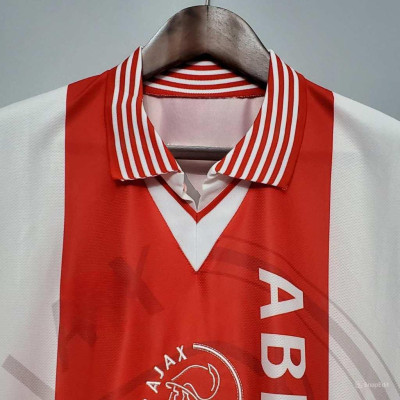 Áo Bóng Đá Retro Ajax 1995 - Sân Nhà bản cao cấp vải Cotton Polyester
