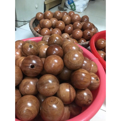 Vòng Lắc Eo Giảm Mỡ Bụng Gỗ Hương Cao Cấp - Vòng 40 hạt 6cm ( video , hình thật ) 