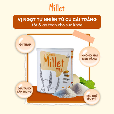 Sữa Hạt Gạo Lứt Hữu Cơ Millet Gói 30g Vị Kê Nhập Khẩu Malaysia Cho Trẻ Từ 3 Tuổi & Cả Gia Đình Bổ Sung Dinh Dưỡng Vegan - 24grains