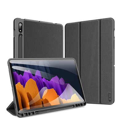 Bao da dành cho SamSung Galaxy Tab S10 Plus , Tab S10 Fe Plus , S10 Fe , S10 Ultra chính hãng Dux Ducis Domo chống sốc, có khay đựng bút - hàng chính hãng